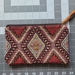 Boho Chic Patterned Wristlet